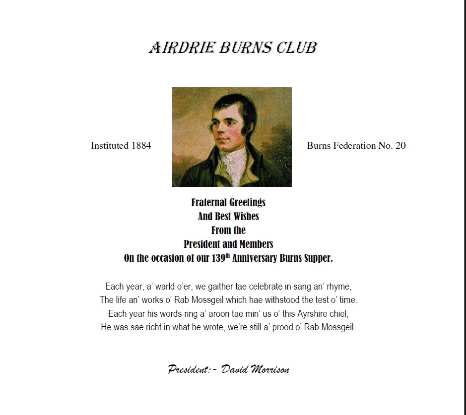 Airdrie Burns Club